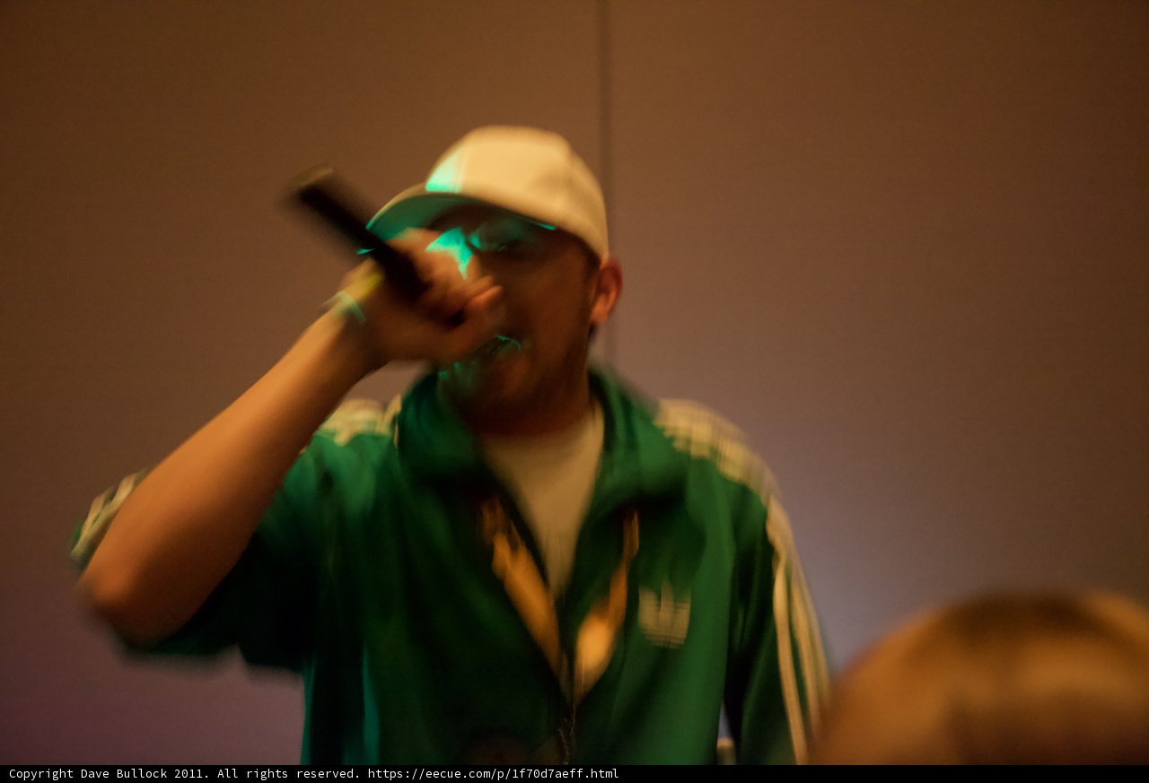 Green-Jacketed Singer on Stage