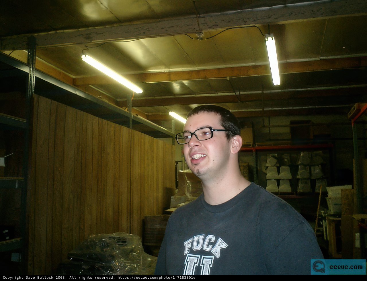 Smiling Dave B in the Warehouse