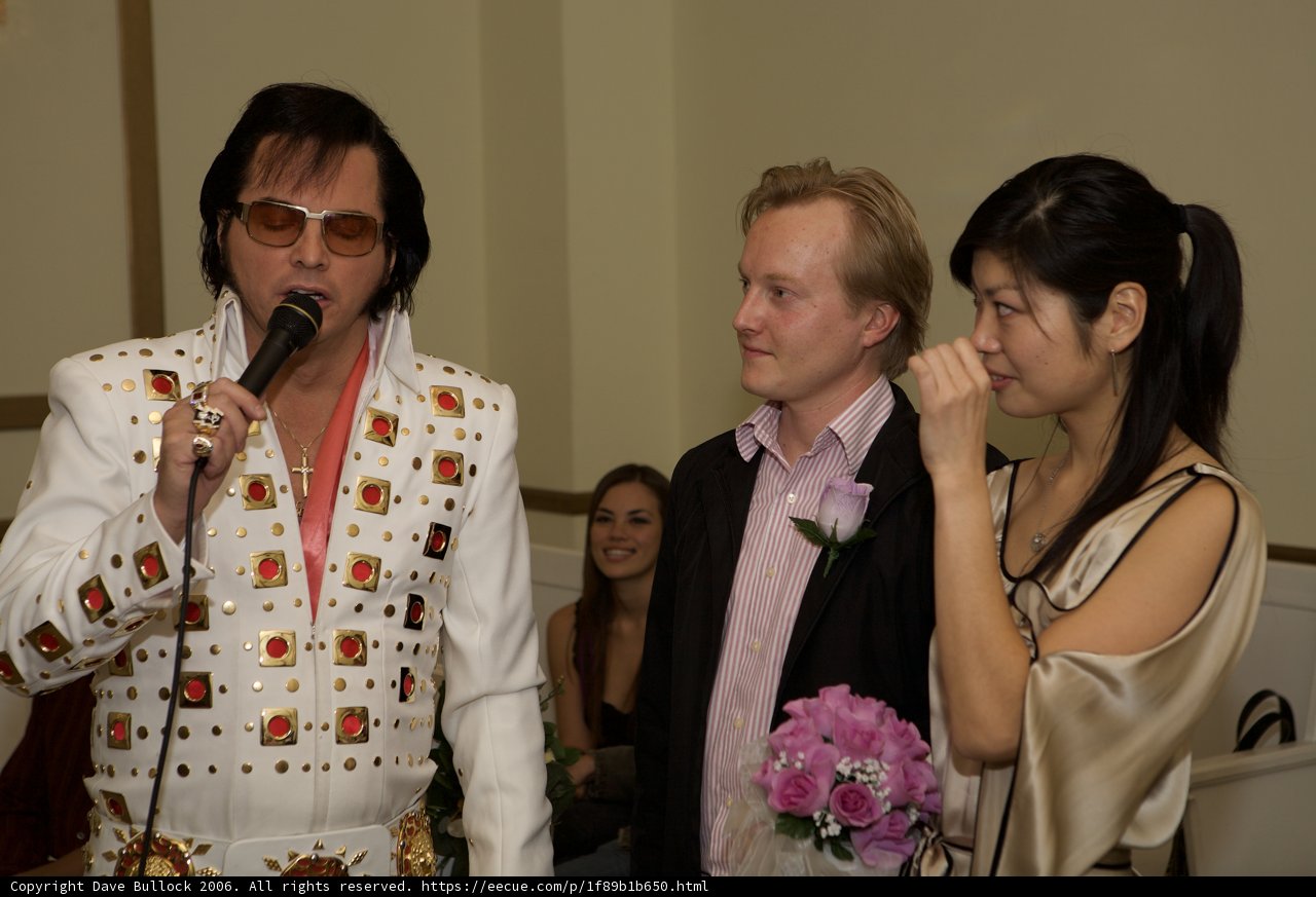 Elvis Presley and his bride