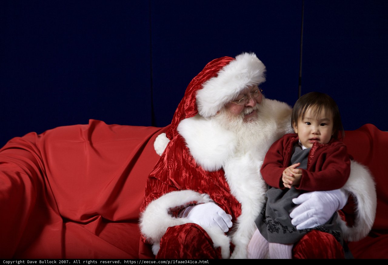 Snuggled up with Santa