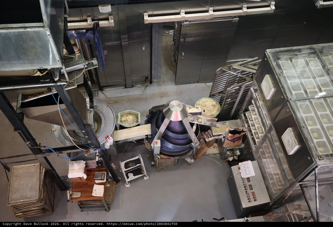 Overhead View of Busy Commercial Kitchen Workspace