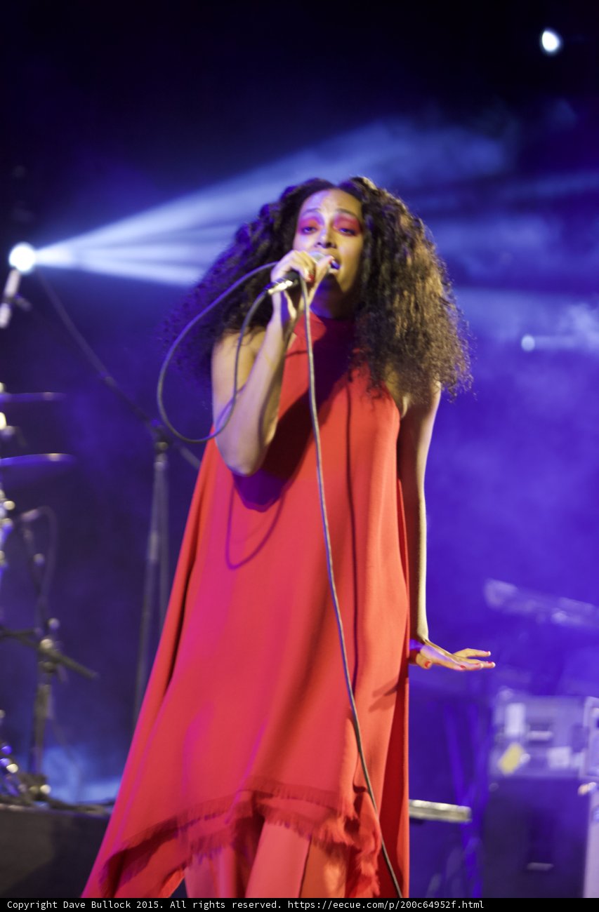 Solange Full Body Red Dress Hand Gesture Drums Purple