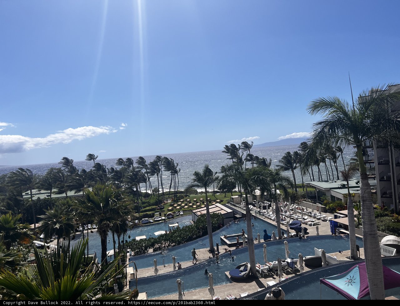Serene View From the Balcony of the Maui Hotel