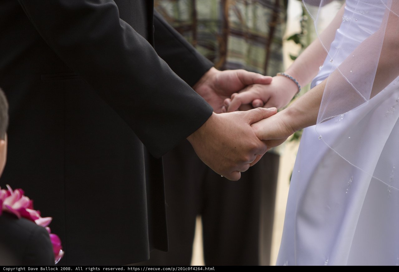 Holding Hands on the Big Day