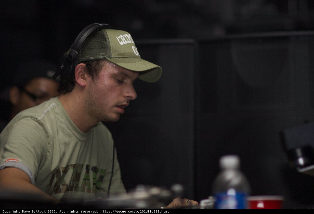Andy C Entertains in Baseball Cap and Headphones
