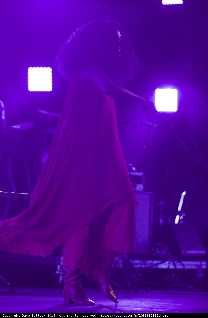 Solange Red Dress Boots Movement Purple Haze Cube Lights