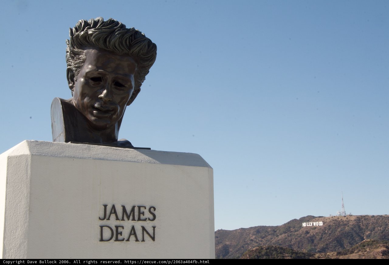James Dean Monument at the Hollywood Sign