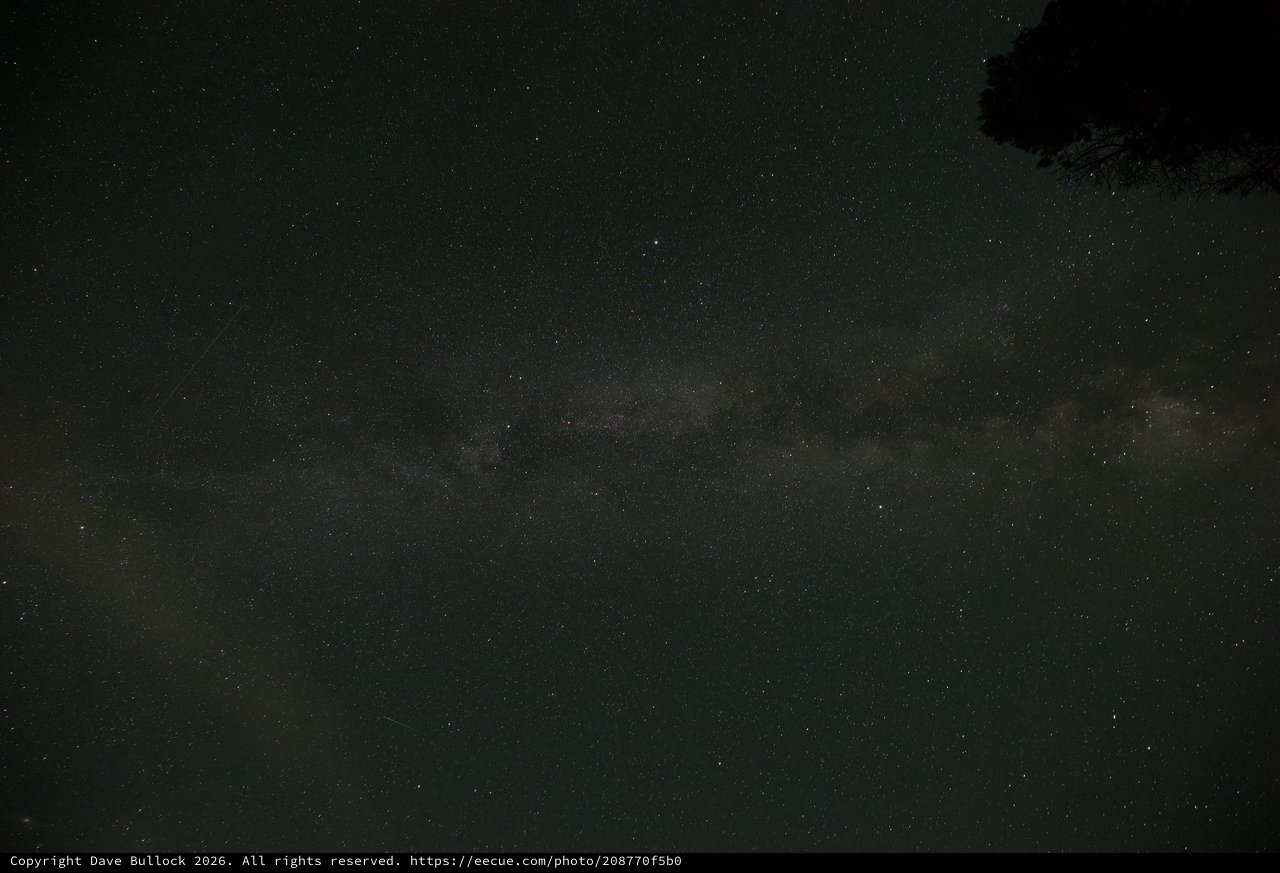 Milky Way Stretches Over Lake Tahoe Night Sky
