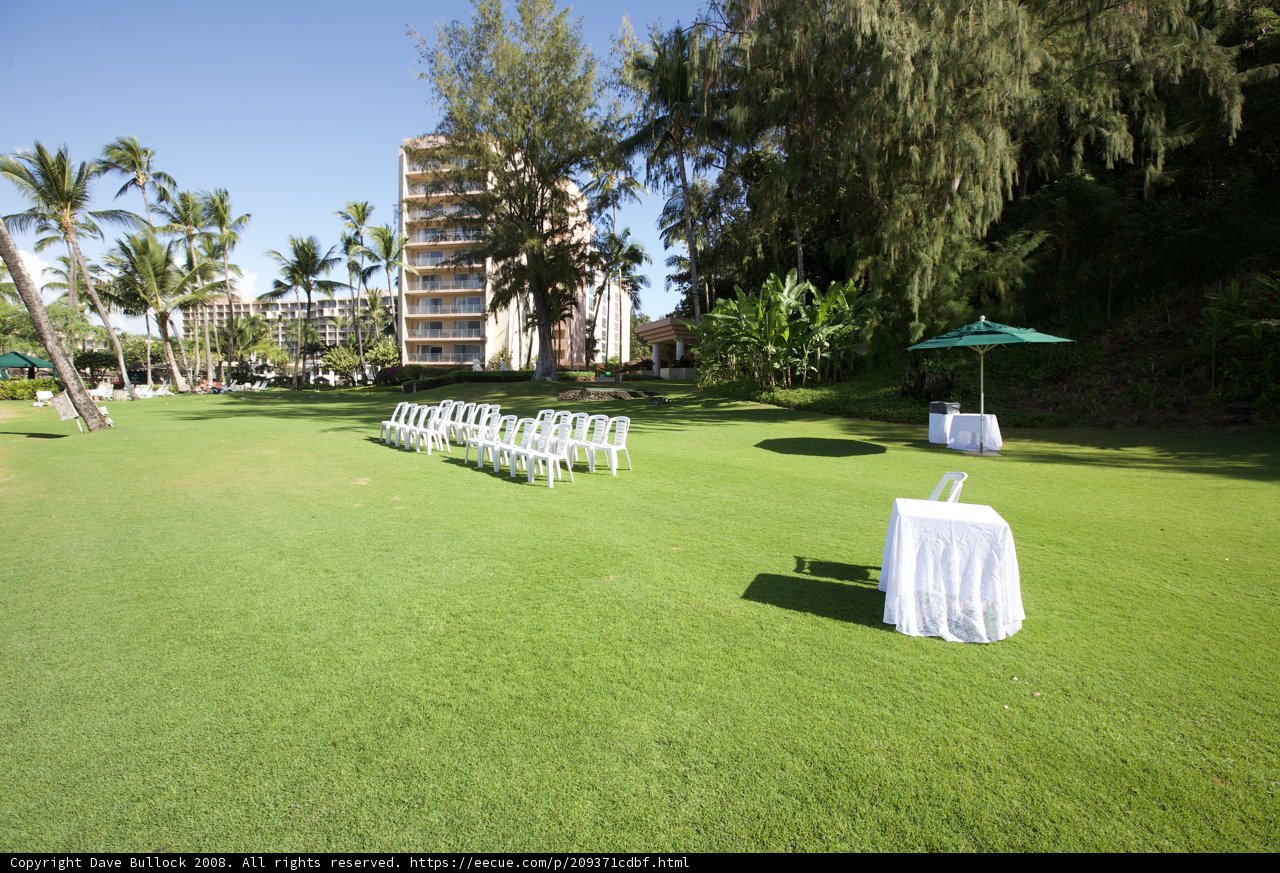 Outdoor Wedding Ceremony at a Hawaiian Resort