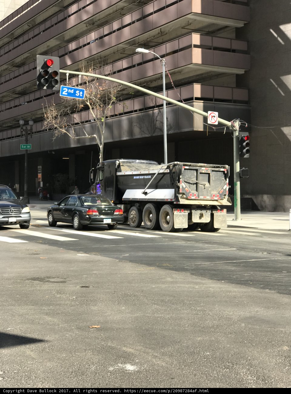 A Truck amid the City Bustle