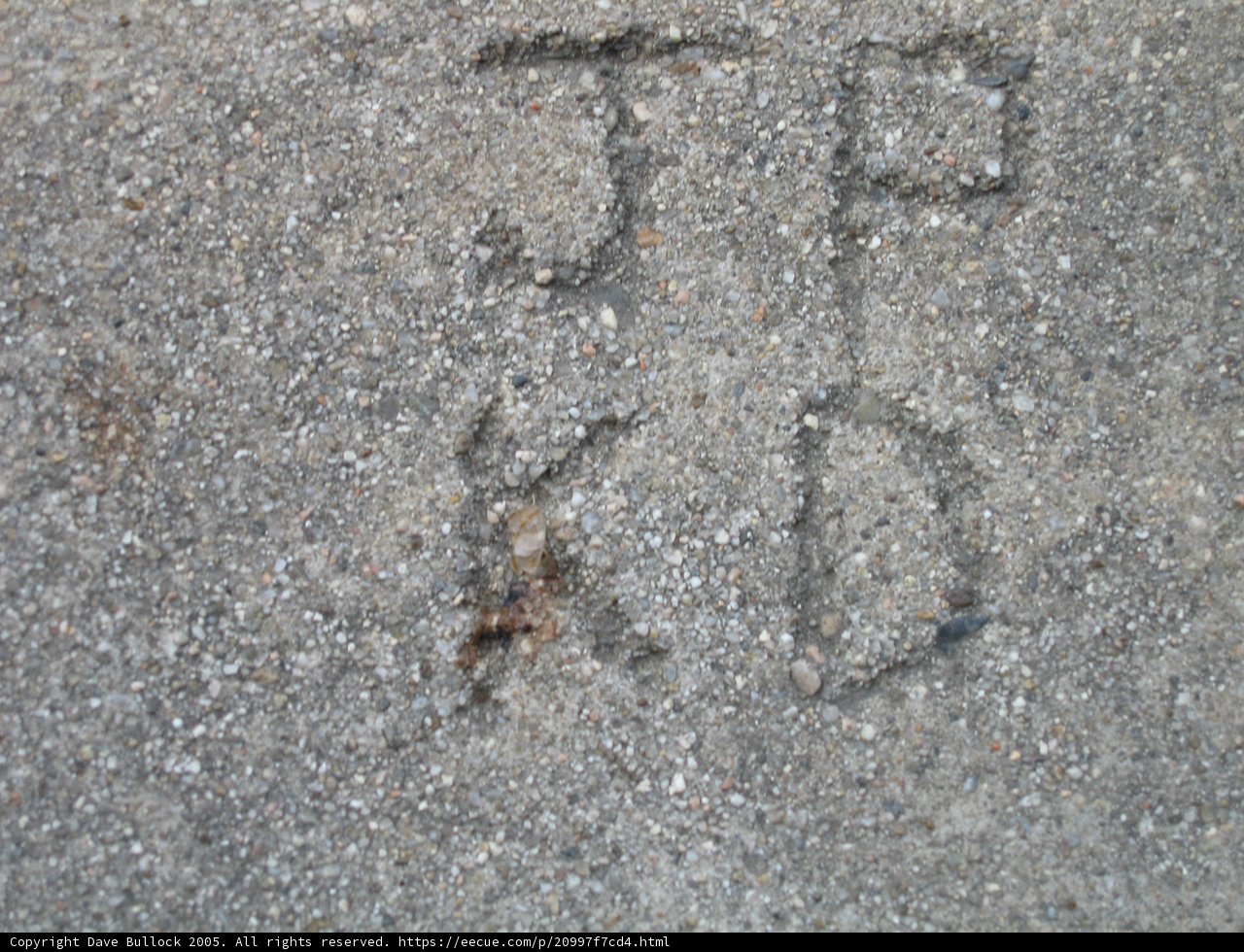 JP Engraved on Road Texture