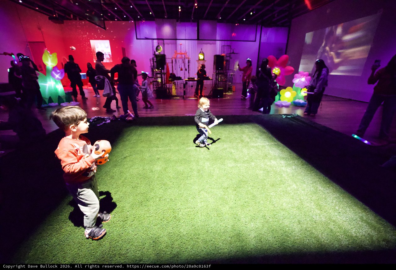 Children Playing at Baby Rave Art Installation