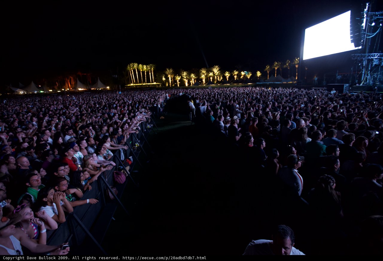 Nighttime Concert Crowd