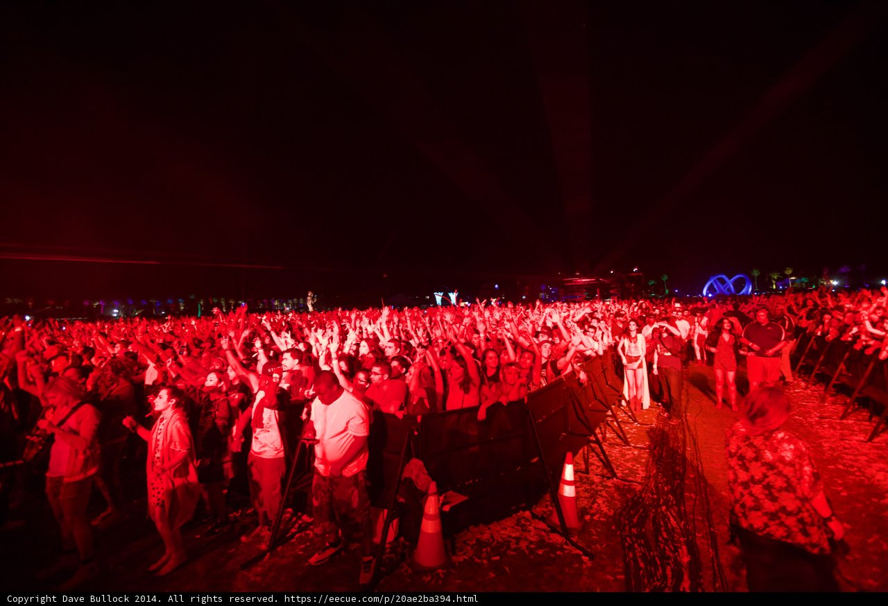 Red-Lit Crowd at Coachella