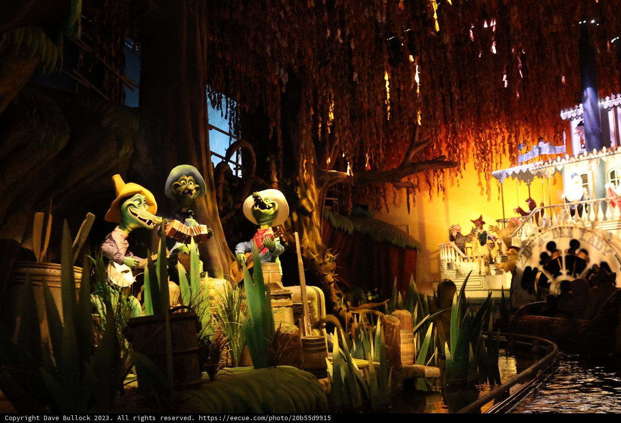 Nighttime at Disneyland's "Land of the Lost