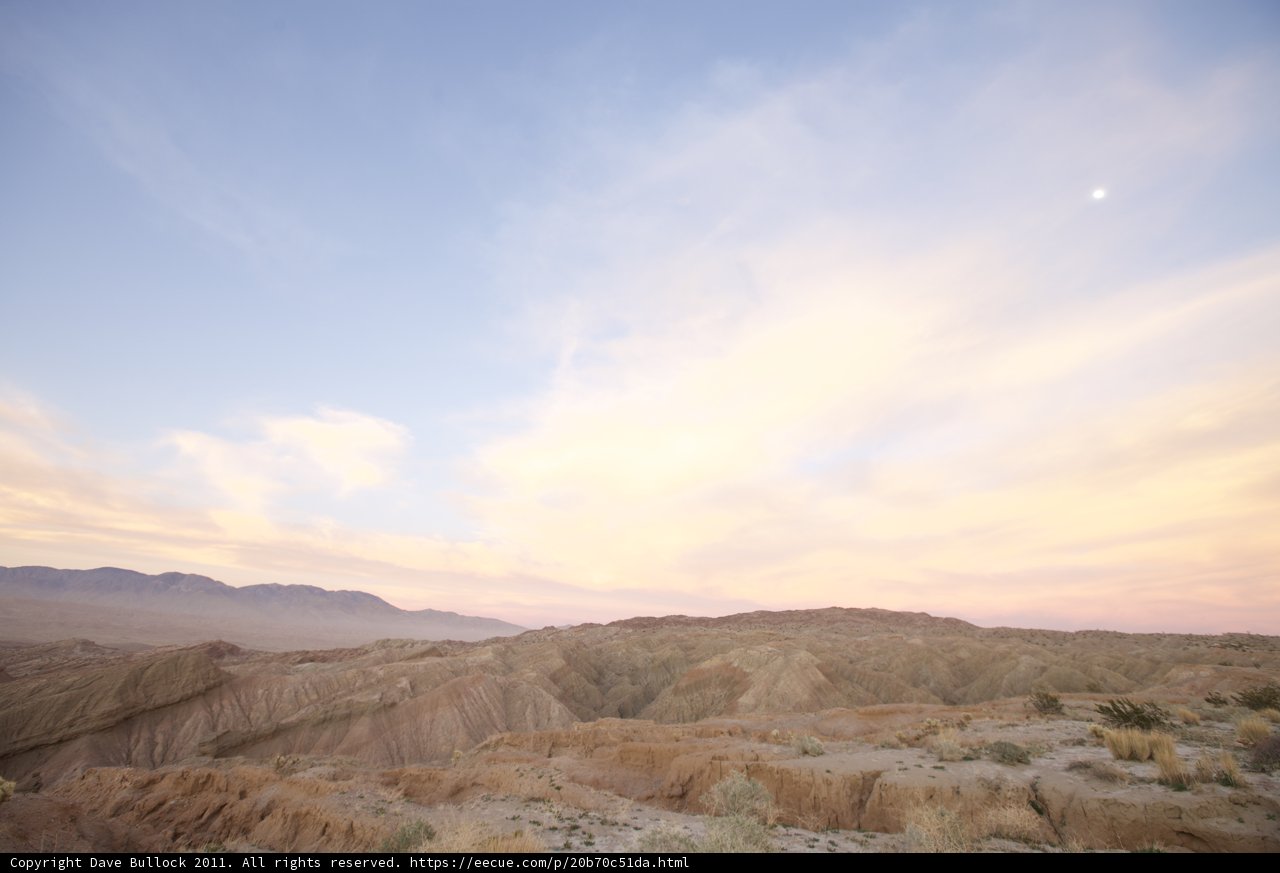 Moonrise over the Anza Borrego Desert