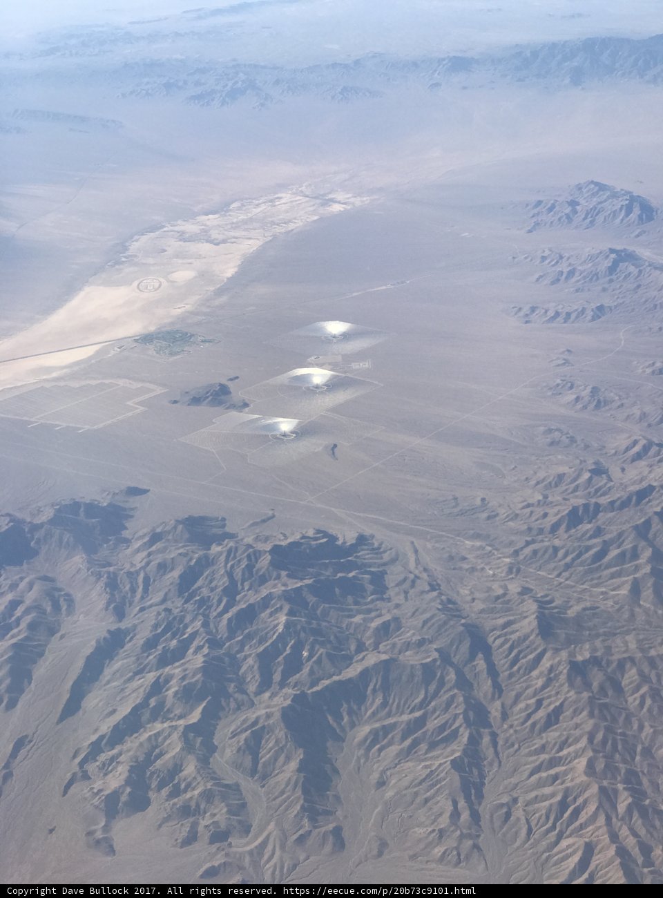 Aerial View of Stunning Desert and Mountain Range