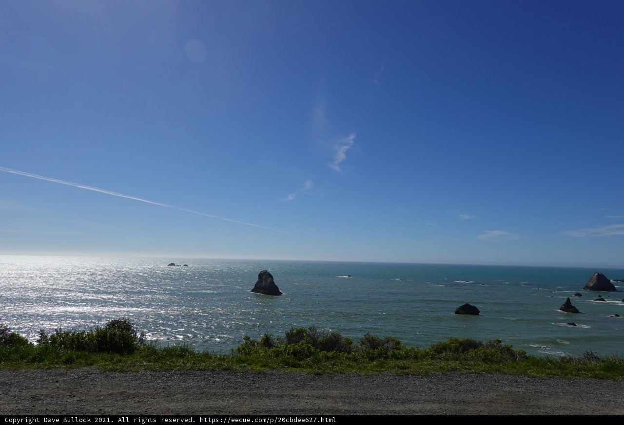 Overlooking the Magnificent Blue Ocean