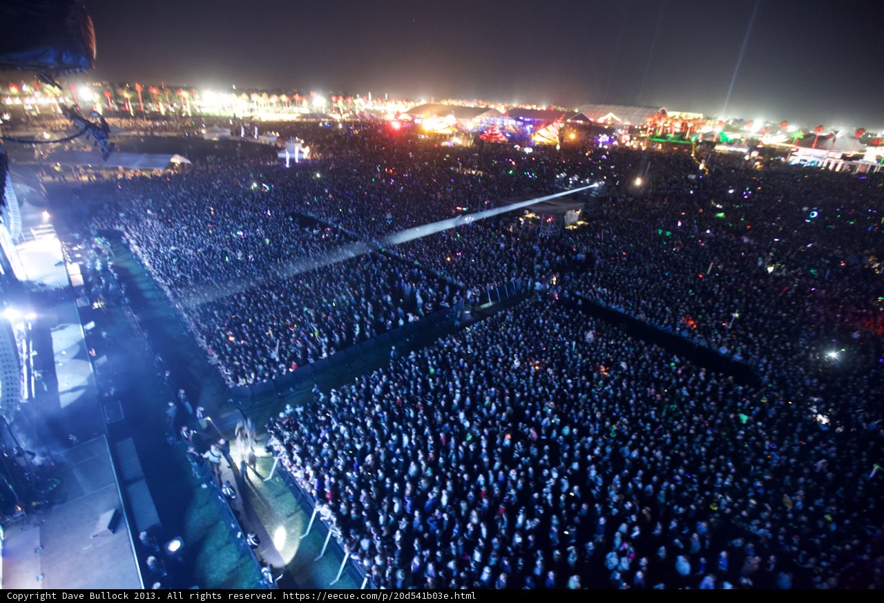 Night Sky Ignites with Concert Crowds