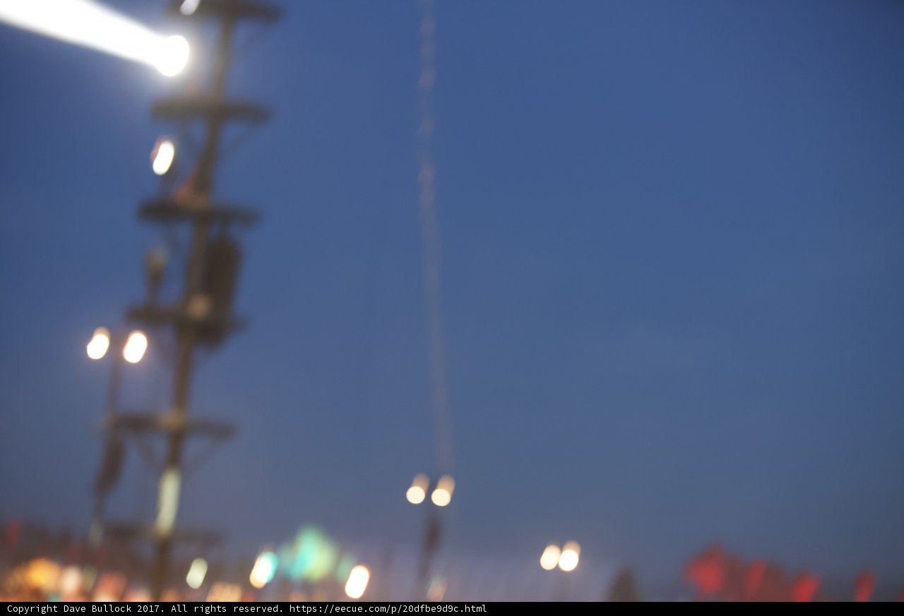 Blurry Nighttime Light Pole