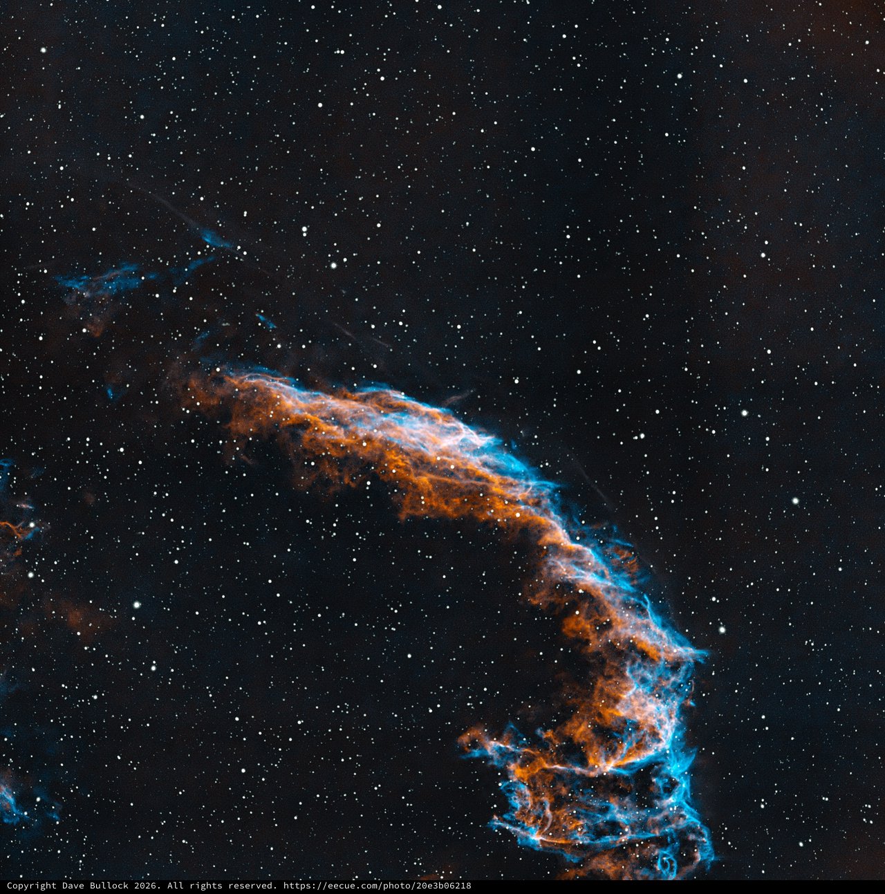 The Eastern Veil Nebula: Supernova Remnant in Cygnus