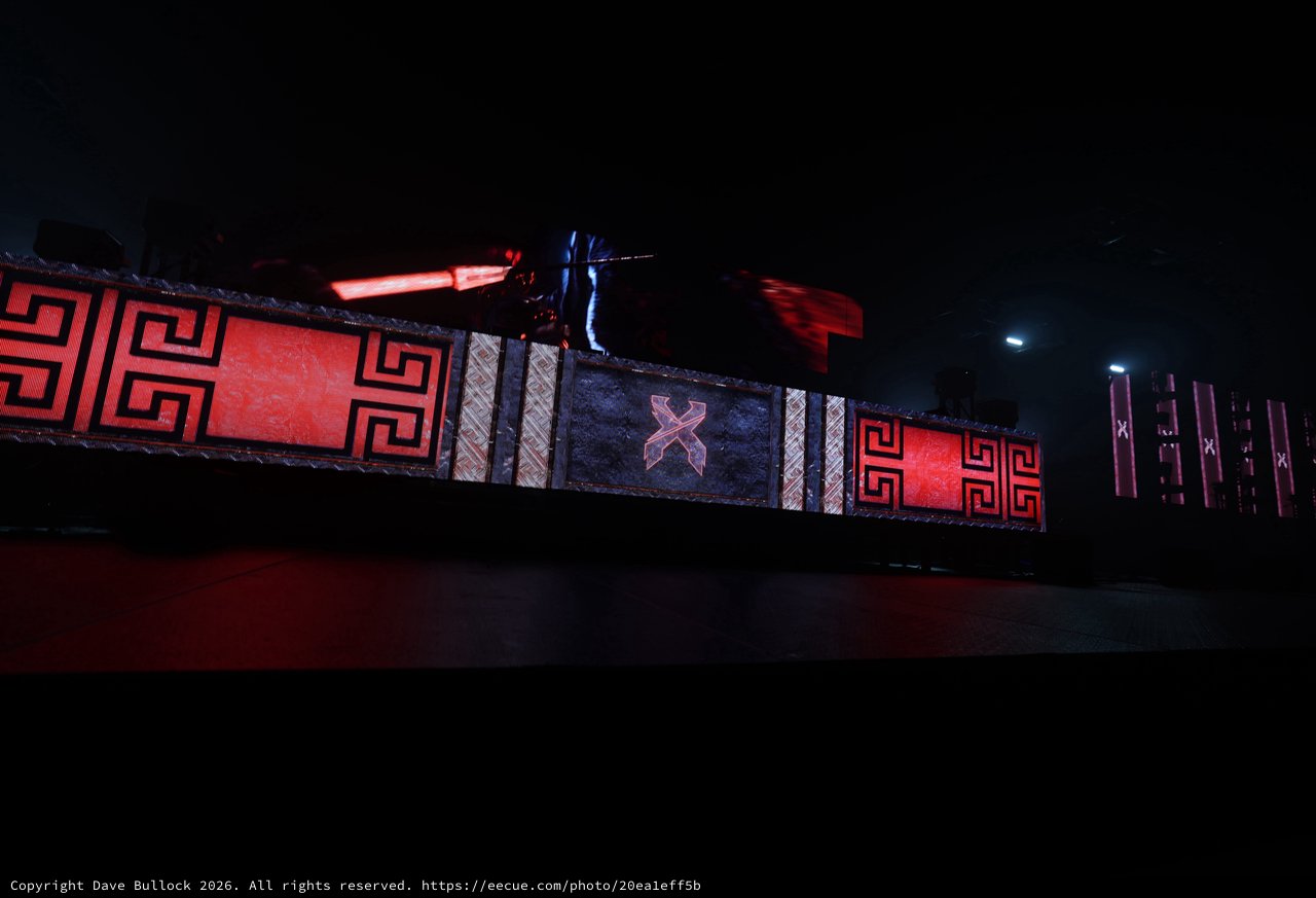 Red and Black DJ Stage at Wobbleland 2026