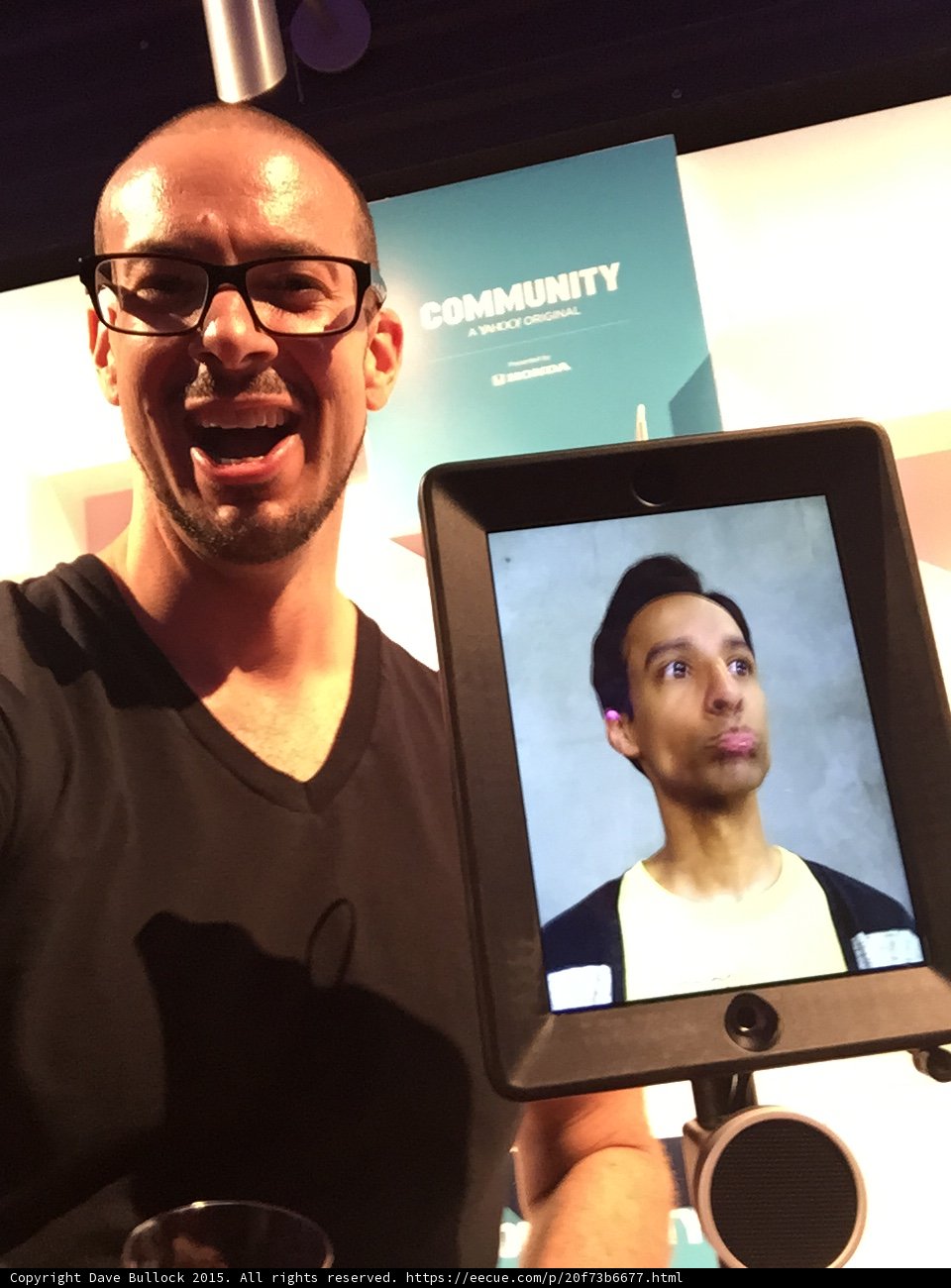 Selfie with Danny Pudi via Telepresence Robot at SXSW