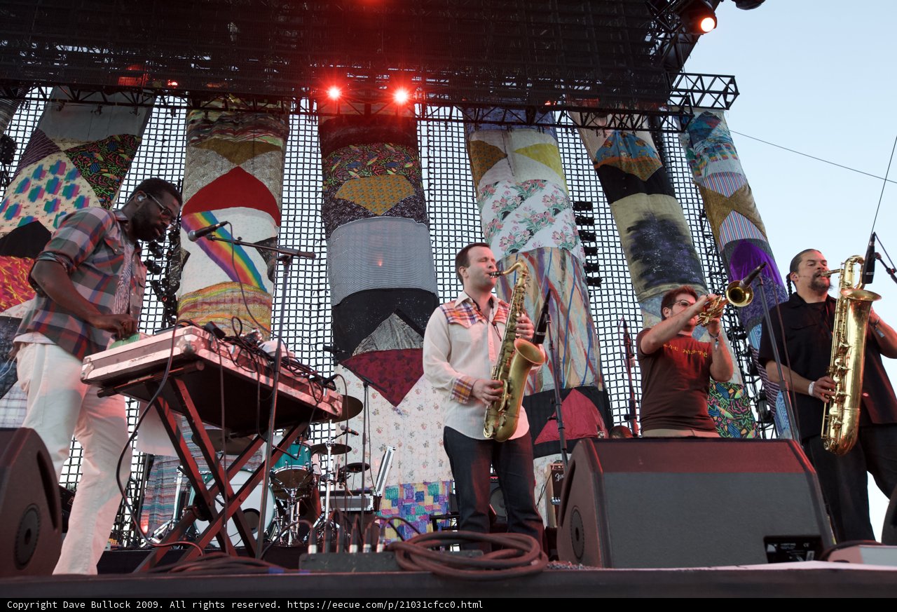 Music Band's Dynamic Stage Performance at Coachella Festival