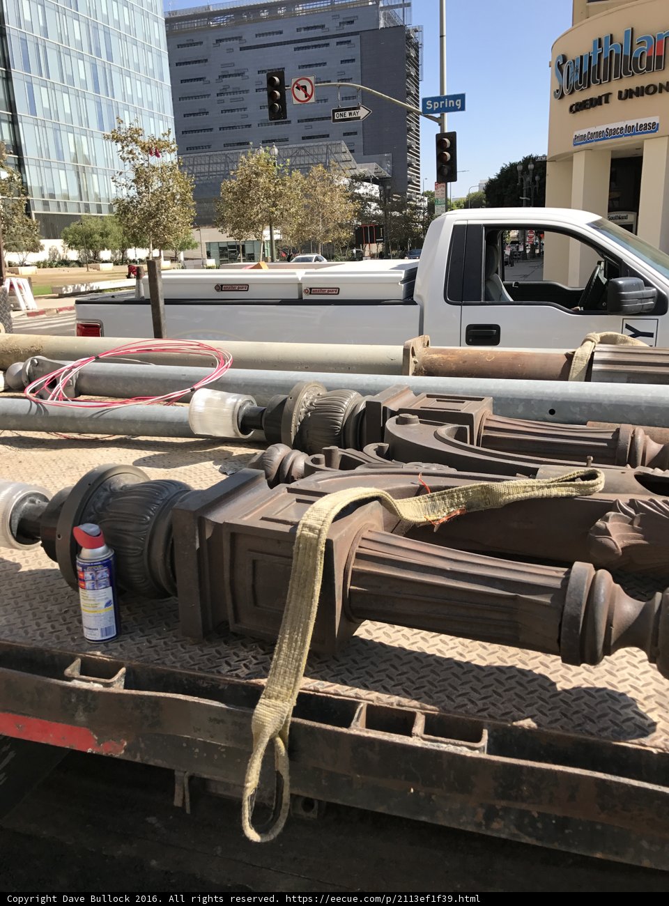 Old Pipes on a Pickup Truck