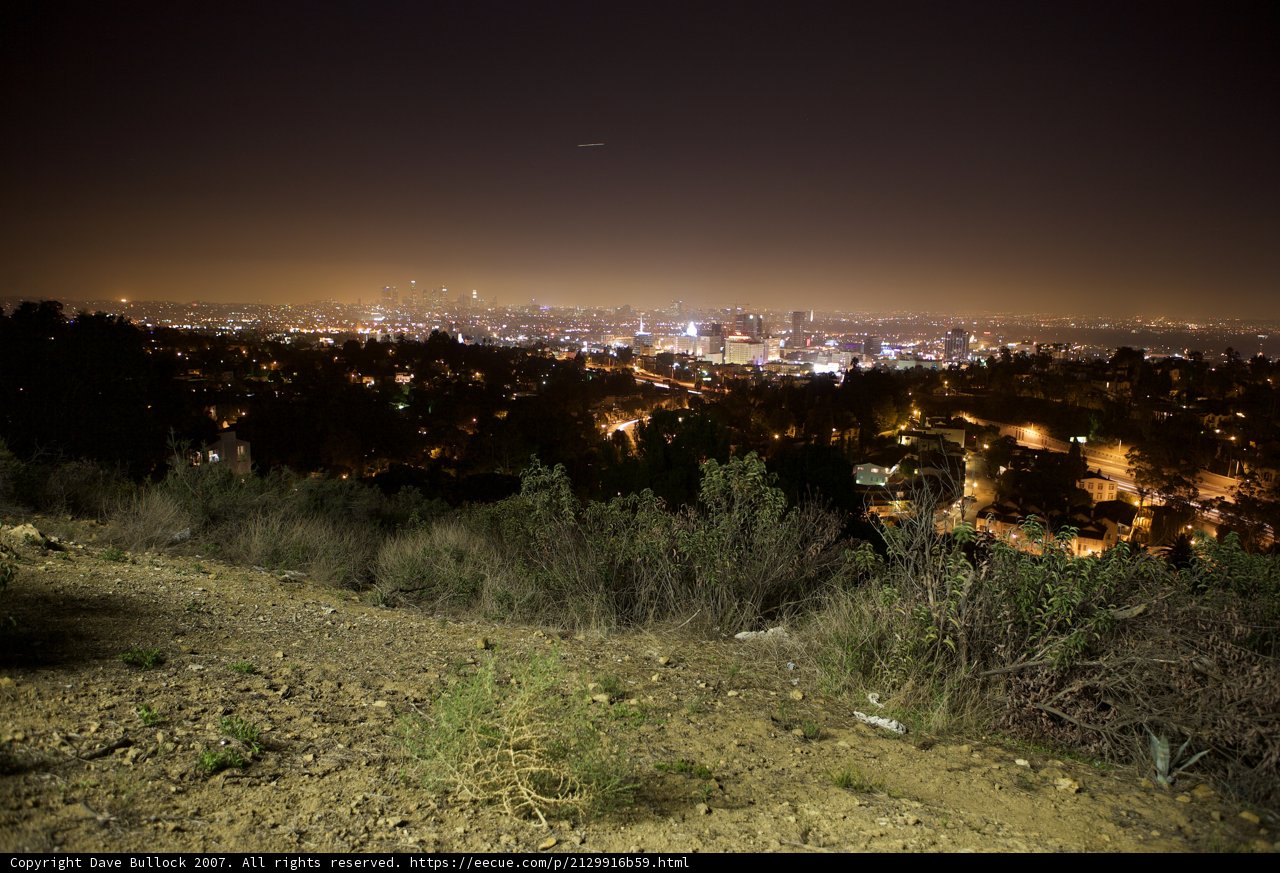 Illuminated Metropolis from Hillside