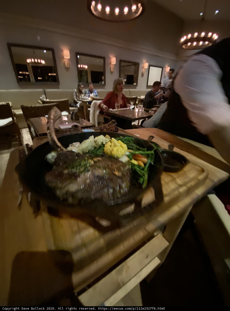 Steak Panorama at a Restaurant in Carmel, California