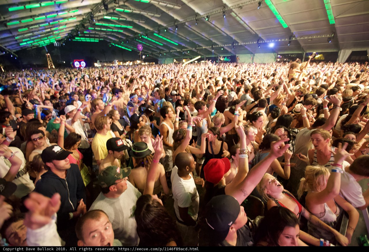 Urban Crowd Grooving to the Beats