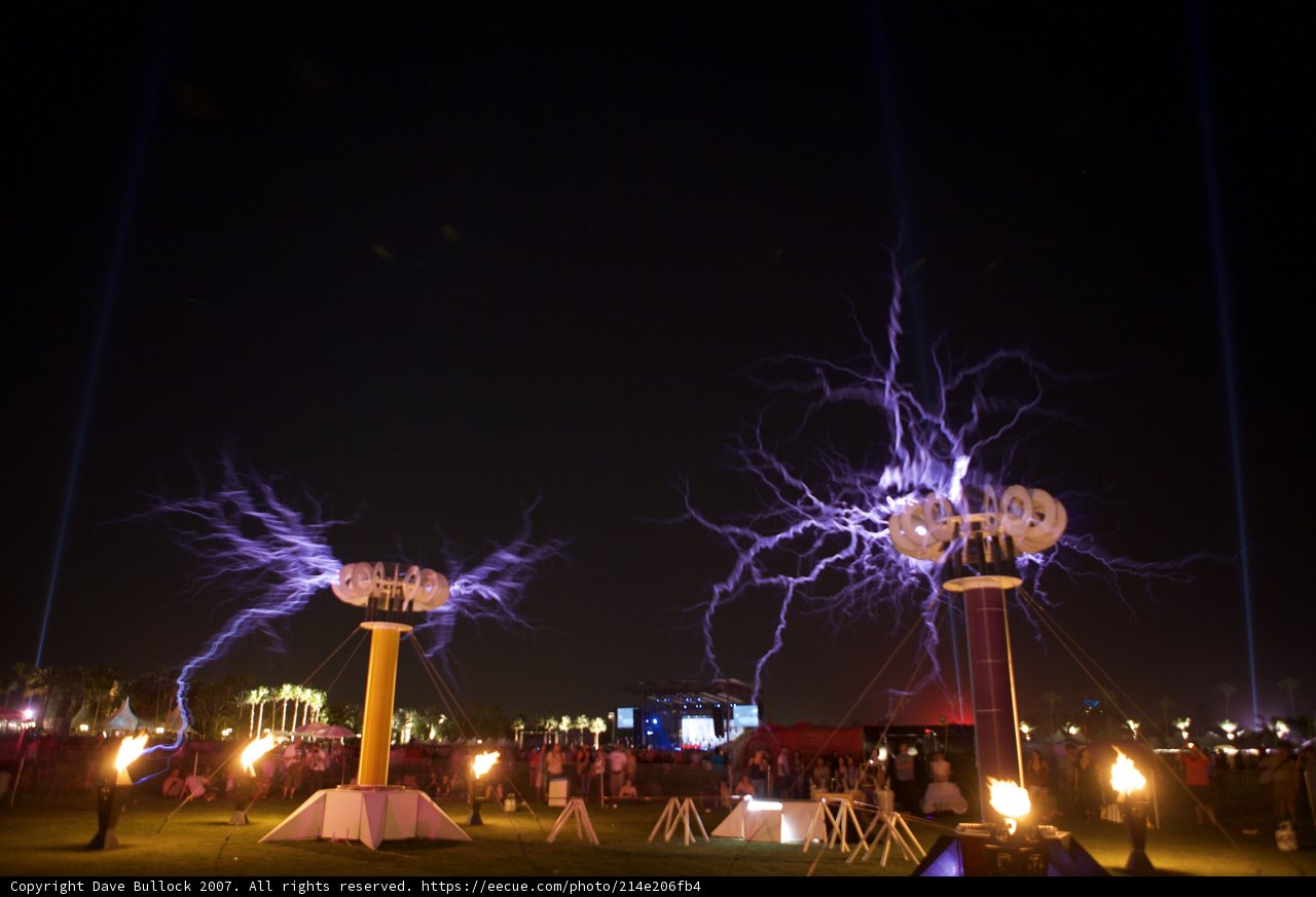 Spiraling Lights at Coachella