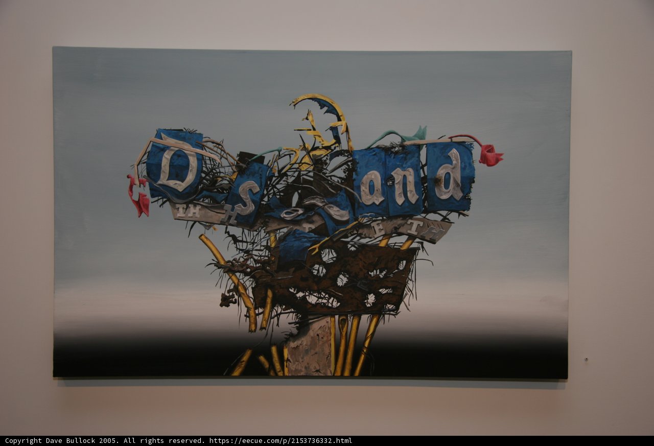 Downtown Sign in Modern Art Style