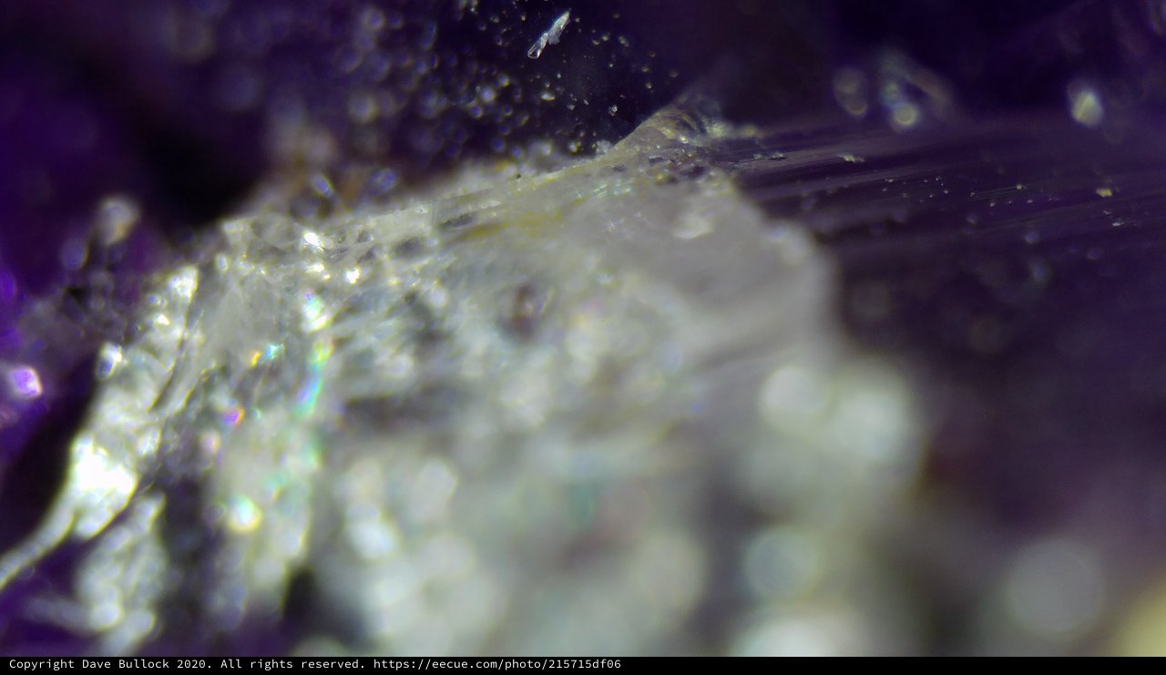 Crystal Rainbow: Macro View of Amethyst Geode Surface