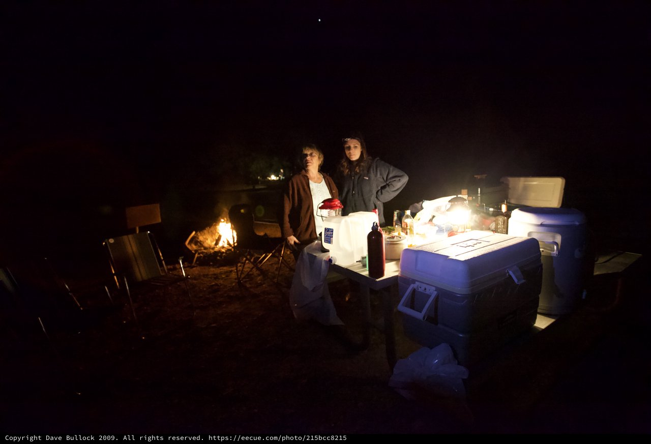 Night Camping Under Stars in Death Valley