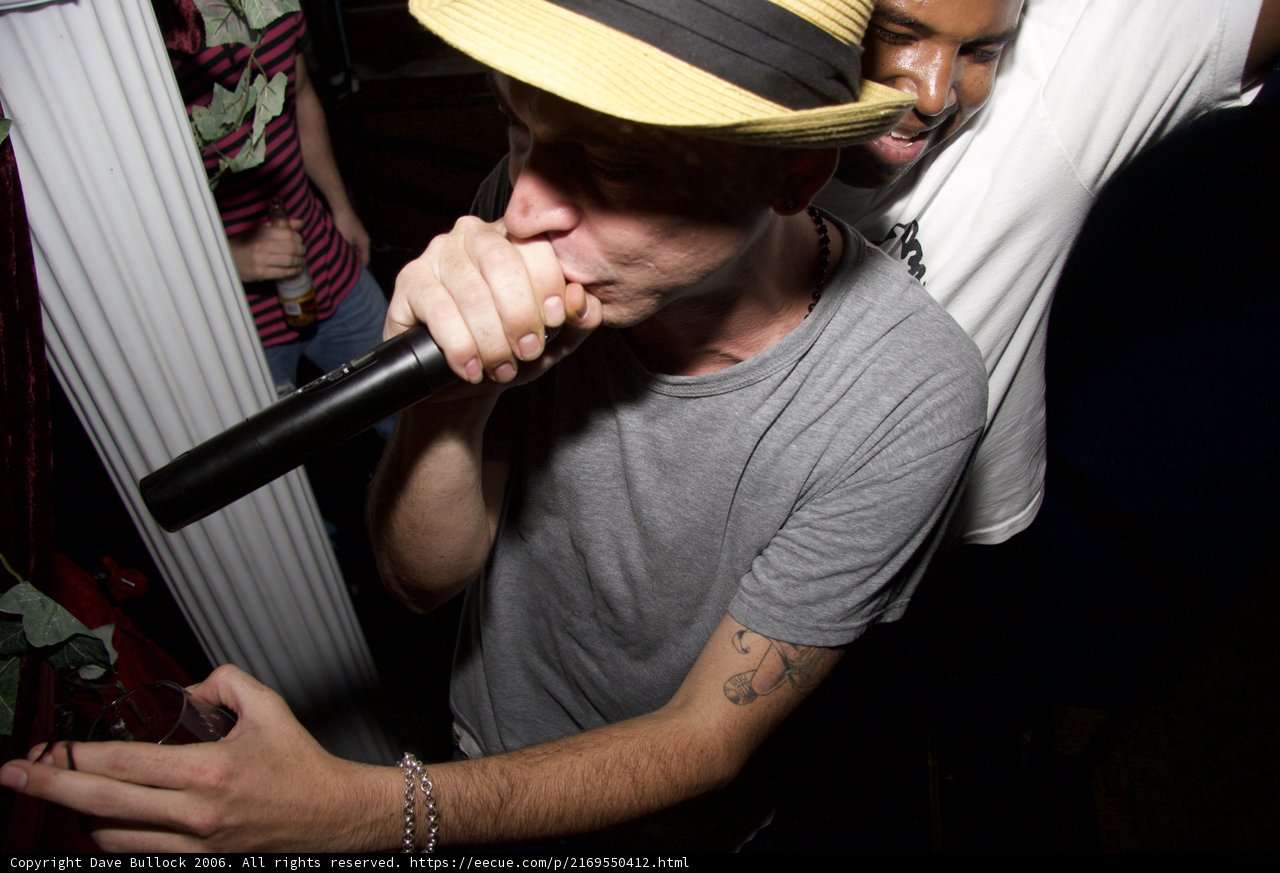 Entertainer Steve J Performing with Microphone