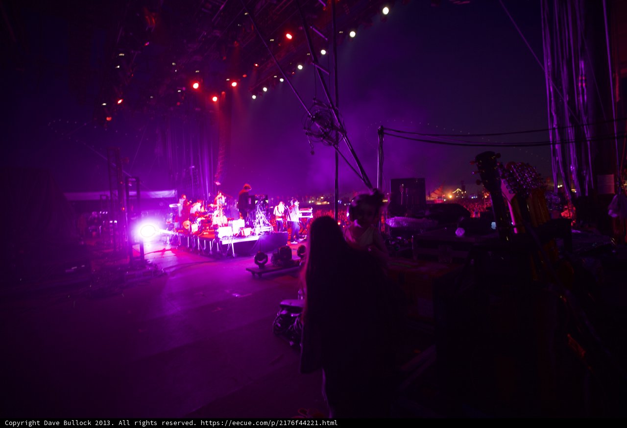 Nighttime Performance on a Lit Stage