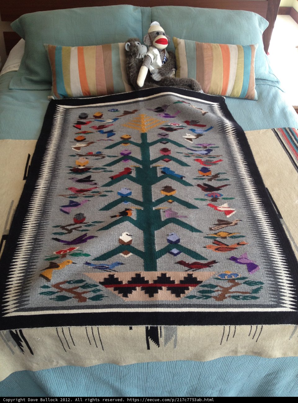 Cozy Applique Blanket on a Bed
