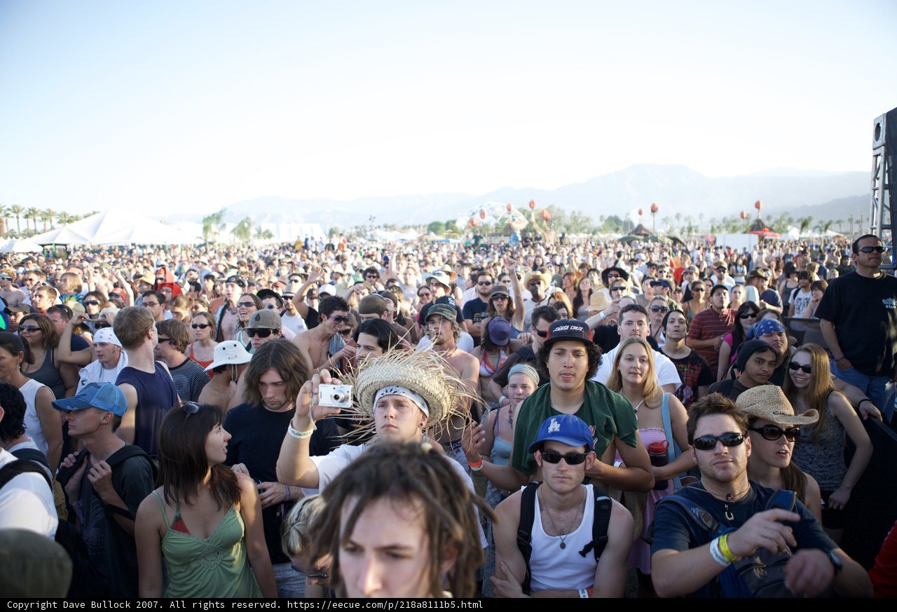 Coachella Crowd Enjoys Musical Bliss Under the Blue Sky