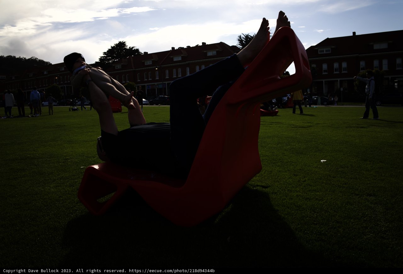 Joyous Moments On A Red Chair