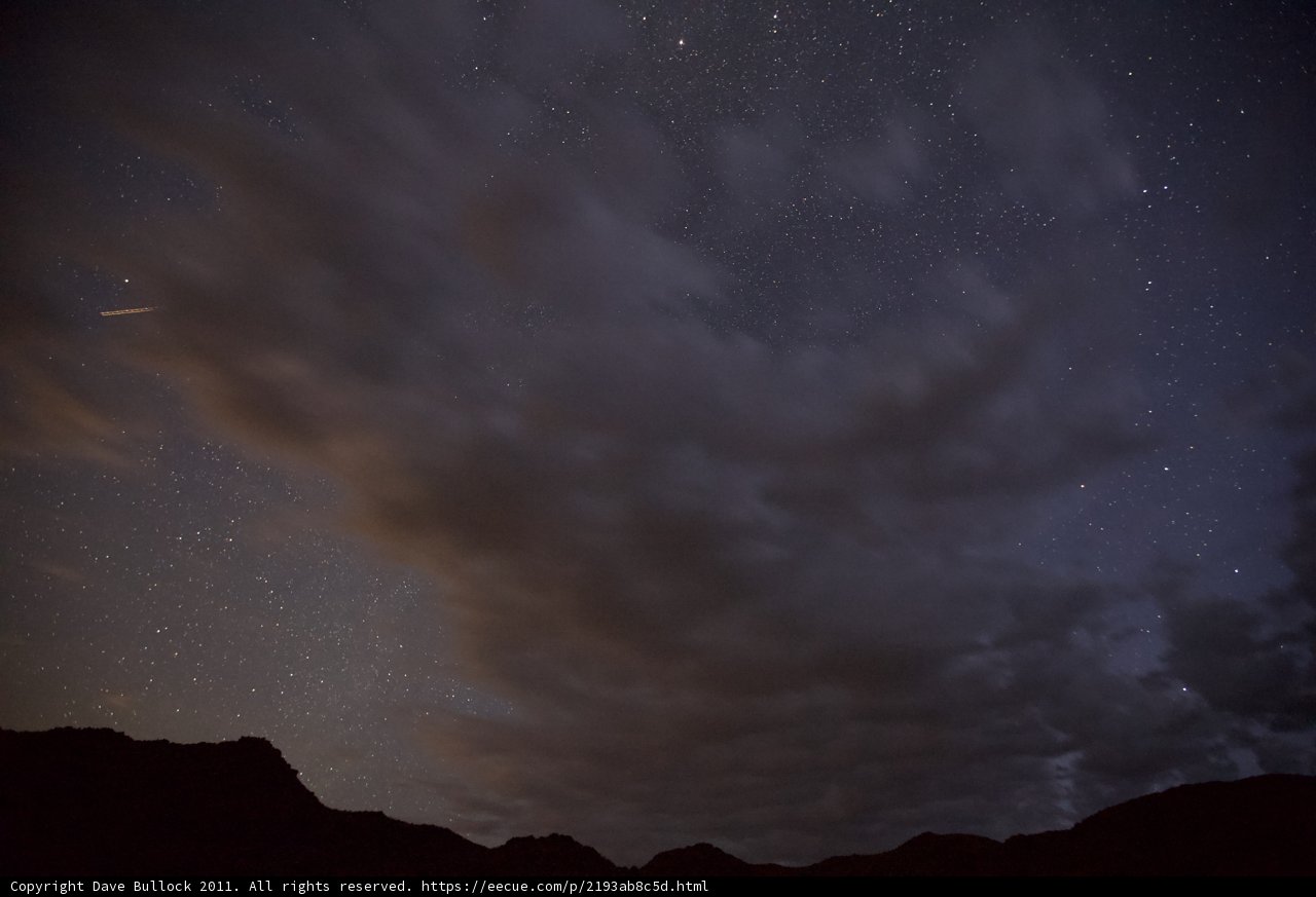 Shooting Star in a Starry Night Sky