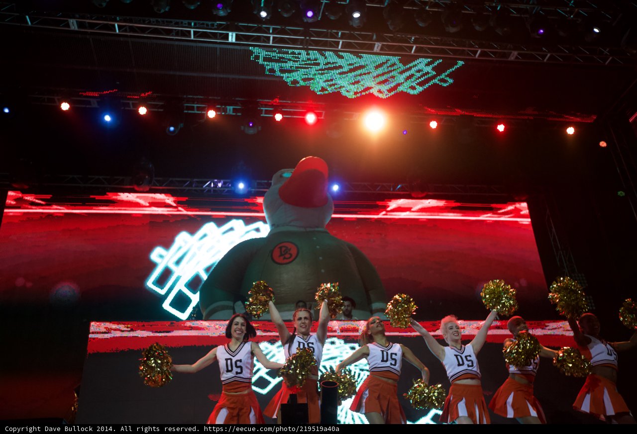Cheerleaders and Mascot Bring the House Down