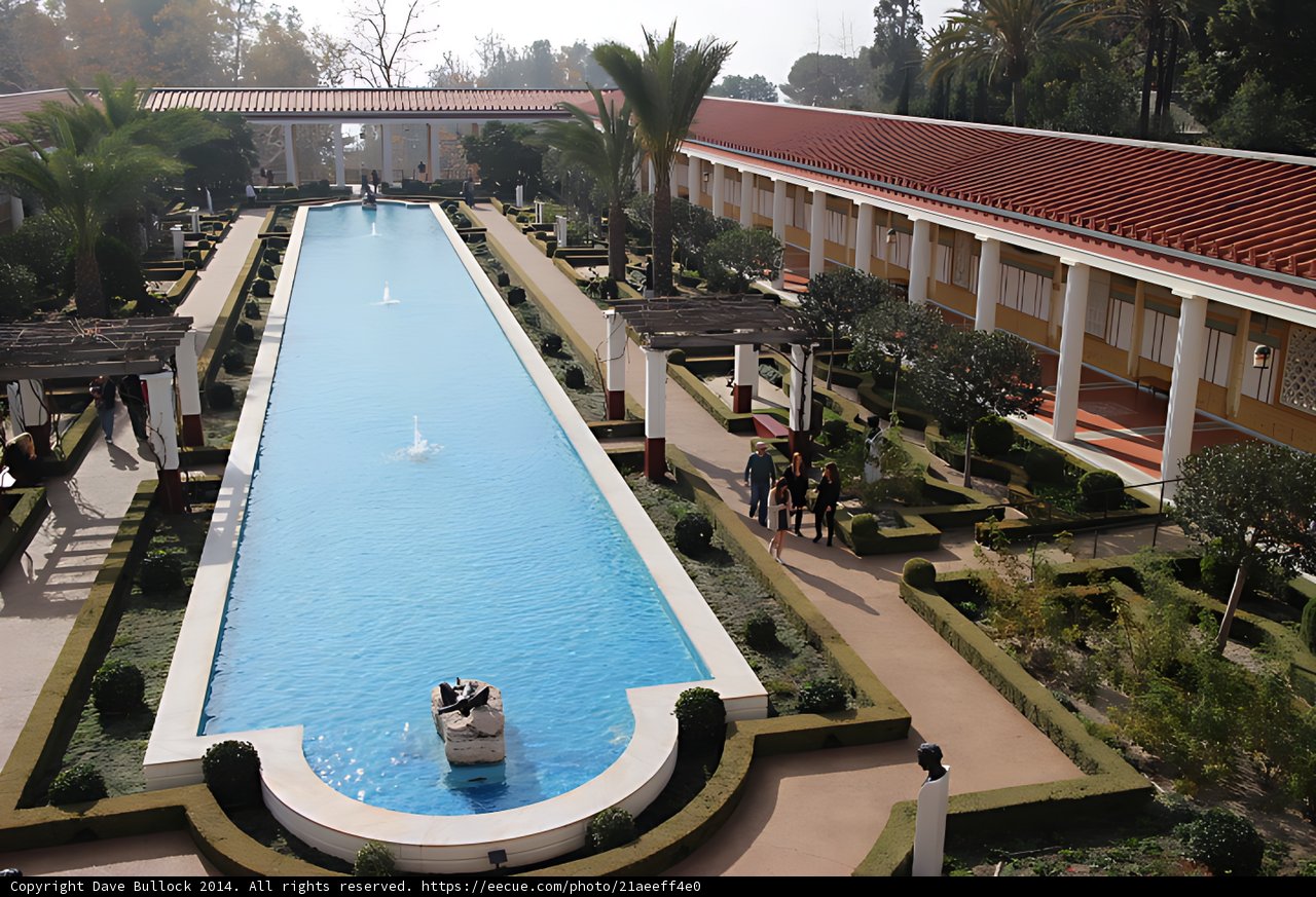 Aerial View of the Luxurious Pool at Villa Pompeii