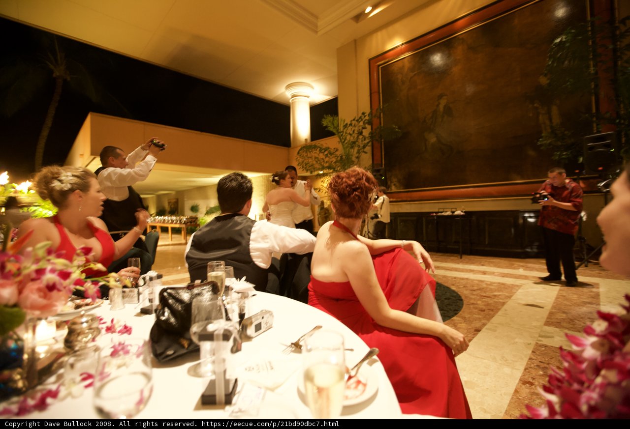 Wedding Reception at a Hawaiian Restaurant