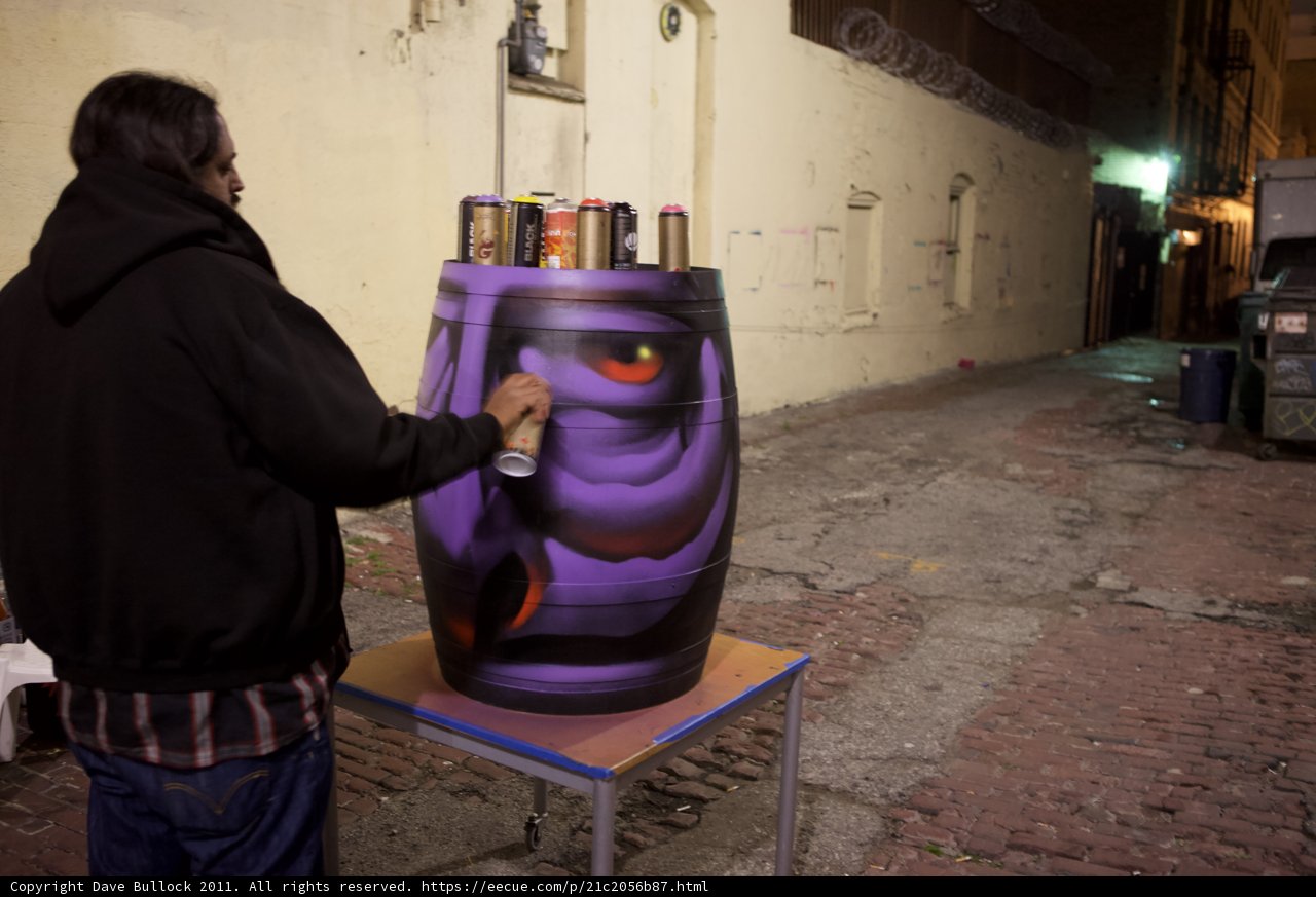 Graffiti Artist in Action