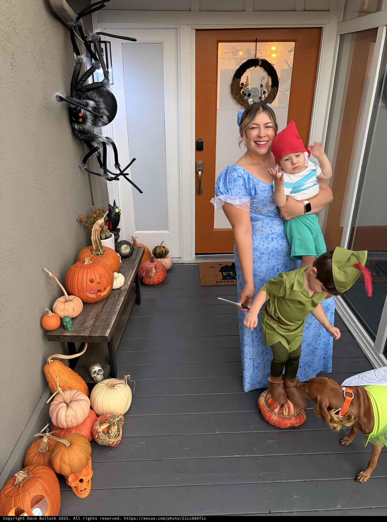 Halloween Family Portrait with Peter Pan Characters