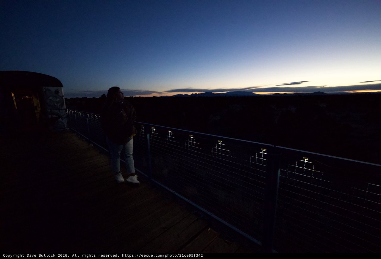 Twilight Contemplation at Desert Overlook
