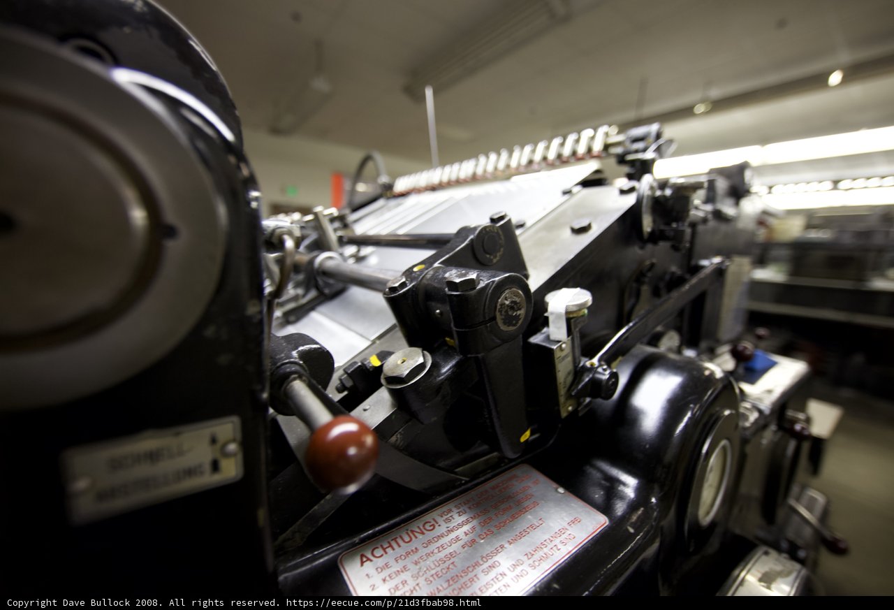 Close Up of Printing Machine in Factory