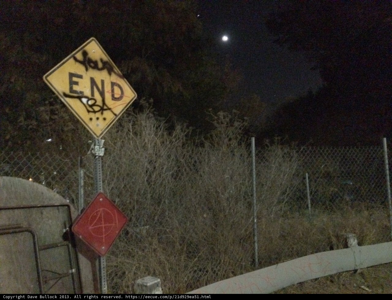 Graffiti on a Street Sign in Los Angeles